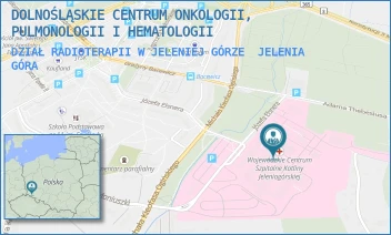 DZIAŁ RADIOTERAPII W JELENIEJ GÓRZE - DOLNOŚLĄSKIE CENTRUM ONKOLOGII, PULMONOLOGII I HEMATOLOGII - UL. MICHAŁA KLEOFASA OGIŃSKIEGO 6,  JELENIA GÓRA