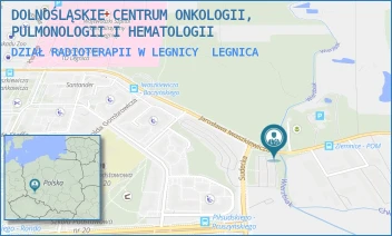 DZIAŁ RADIOTERAPII W LEGNICY - DOLNOŚLĄSKIE CENTRUM ONKOLOGII, PULMONOLOGII I HEMATOLOGII - UL. J. IWASZKIEWICZA 7,  LEGNICA