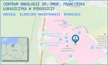 ODDZIAĹ KLINICZNY RADIOTERAPII - CENTRUM ONKOLOGII IM. PROF. FRANCISZKA ŁUKASZCZYKA W BYDGOSZCZY - DR. I.ROMANOWSKIEJ 2,  BYDGOSZCZ
