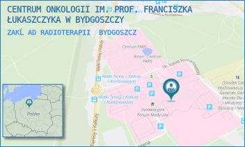 ZAKĹAD RADIOTERAPII - CENTRUM ONKOLOGII IM. PROF. FRANCISZKA ŁUKASZCZYKA W BYDGOSZCZY - DR. I.ROMANOWSKIEJ 2,  BYDGOSZCZ