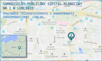 PRACOWNIA TELERADIOTERAPII I RADIOTERAPII ŚRÓDOPERACYJNEJ - UNIWERSYTECKI SZPITAL KLINICZNY NR 1 W LUBLINIE - RADZIWIŁŁOWSKA 13,  LUBLIN