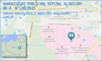 ZAKŁAD RADIOLOGII I MEDYCYNY NUKLEARNEJ - UNIWERSYTECKI SZPITAL KLINICZNY NR 4 W LUBLINIE - DR. K. JACZEWSKIEGO 8,  LUBLIN