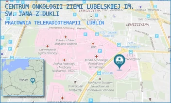 PRACOWNIA TELERADIOTERAPII - CENTRUM ONKOLOGII ZIEMI LUBELSKIEJ IM. ŚW. JANA Z DUKLI - DRA KAZIMIERZA JACZEWSKIEGO 7,  LUBLIN
