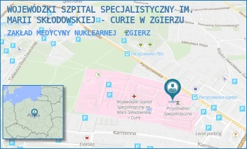 ZAKŁAD MEDYCYNY NUKLEARNEJ - WOJEWÓDZKI SZPITAL SPECJALISTYCZNY IM. MARII SKŁODOWSKIEJ - CURIE W ZGIERZU - UL. PARZĘCZEWSKA 35,  ZGIERZ
