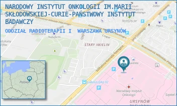 ODDZIAŁ RADIOTERAPII I - NARODOWY INSTYTUT ONKOLOGII IM.MARII SKŁODOWSKIEJ-CURIE-PAŃSTWOWY INSTYTUT BADAWCZY - ROENTGENA 5,  WARSZAWA URSYNÓW