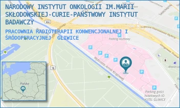 PRACOWNIA RADIOTERAPII KONWENCJONALNEJ I ŚRÓDOPERACYJNEJ - NARODOWY INSTYTUT ONKOLOGII IM.MARII SKŁODOWSKIEJ-CURIE-PAŃSTWOWY INSTYTUT BADAWCZY - UL. WYBRZEŻE ARMII KRAJOWEJ 15,  GLIWICE