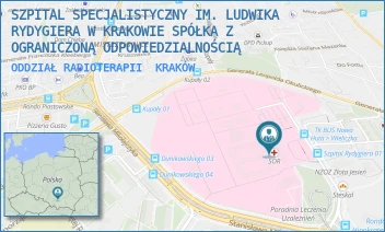 ODDZIAŁ RADIOTERAPII - SZPITAL SPECJALISTYCZNY IM. LUDWIKA RYDYGIERA W KRAKOWIE SPÓŁKA Z OGRANICZONĄ ODPOWIEDZIALNOŚCIĄ - OSIEDLE ZŁOTEJ JESIENI 1,  KRAKÓW