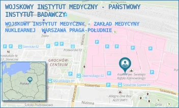 WOJSKOWY INSTYTUT MEDYCZNY - ZAKŁAD MEDYCYNY NUKLEARNEJ - WOJSKOWY INSTYTUT MEDYCZNY - PAŃSTWOWY INSTYTUT BADAWCZY - SZASERÓW 128,  WARSZAWA PRAGA-POŁUDNIE