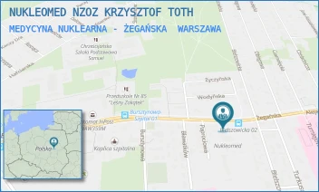 MEDYCYNA NUKLEARNA - ŻEGAŃSKA - NUKLEOMED NZOZ KRZYSZTOF TOTH - ŻEGAŃSKA 46A,  WARSZAWA