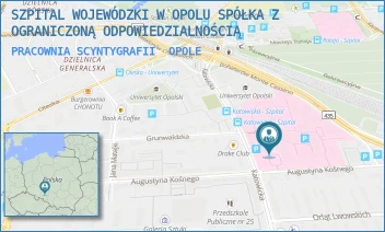 PRACOWNIA SCYNTYGRAFII - SZPITAL WOJEWÓDZKI W OPOLU SPÓŁKA Z OGRANICZONĄ ODPOWIEDZIALNOŚCIĄ - UL. KATOWICKA 64,  OPOLE