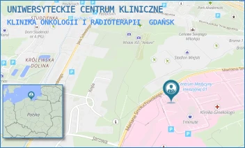 KLINIKA ONKOLOGII I RADIOTERAPII - UNIWERSYTECKIE CENTRUM KLINICZNE - UL. MARIANA SMOLUCHOWSKIEGO 17,  GDAŃSK