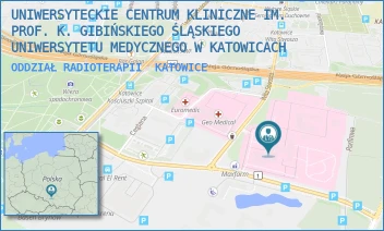 ODDZIAŁ RADIOTERAPII - UNIWERSYTECKIE CENTRUM KLINICZNE IM. PROF. K. GIBIŃSKIEGO ŚLĄSKIEGO UNIWERSYTETU MEDYCZNEGO W KATOWICACH - UL. CEGLANA 35,  KATOWICE