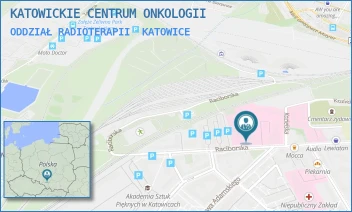 ODDZIAŁ RADIOTERAPII - KATOWICKIE CENTRUM ONKOLOGII - UL. RACIBORSKA 27,  KATOWICE