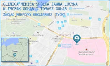 ZAKŁAD MEDYCYNY NUKLEARNEJ - CLINICA MEDICA SPÓŁKA JAWNA LUCYNA KLIMCZAK-GOŁĄB I TOMASZ GOŁĄB - UL. EDUKACJI 102,  TYCHY