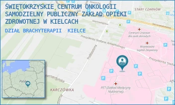 DZIAŁ BRACHYTERAPII - ŚWIĘTOKRZYSKIE CENTRUM ONKOLOGII SAMODZIELNY PUBLICZNY ZAKŁAD OPIEKI ZDROWOTNEJ W KIELCACH - ARTWIŃSKIEGO 3,  KIELCE