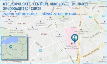 ZAKŁAD RADIOTERAPII - WIELKOPOLSKIE CENTRUM ONKOLOGII IM.MARII SKŁODOWSKIEJ-CURIE - GARBARY 15,  POZNAŃ-STARE MIASTO