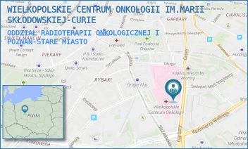 ODDZIAŁ RADIOTERAPII ONKOLOGICZNEJ I - WIELKOPOLSKIE CENTRUM ONKOLOGII IM.MARII SKŁODOWSKIEJ-CURIE - GARBARY 15,  POZNAŃ-STARE MIASTO