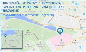 PRACOWNIE SPECJALISTYCZNE - 109 SZPITAL WOJSKOWY Z PRZYCHODNIĄ SAMODZIELNY PUBLICZNY  ZAKŁAD OPIEKI ZDROWOTNEJ - PIOTRA SKARGI 9-11,  SZCZECIN